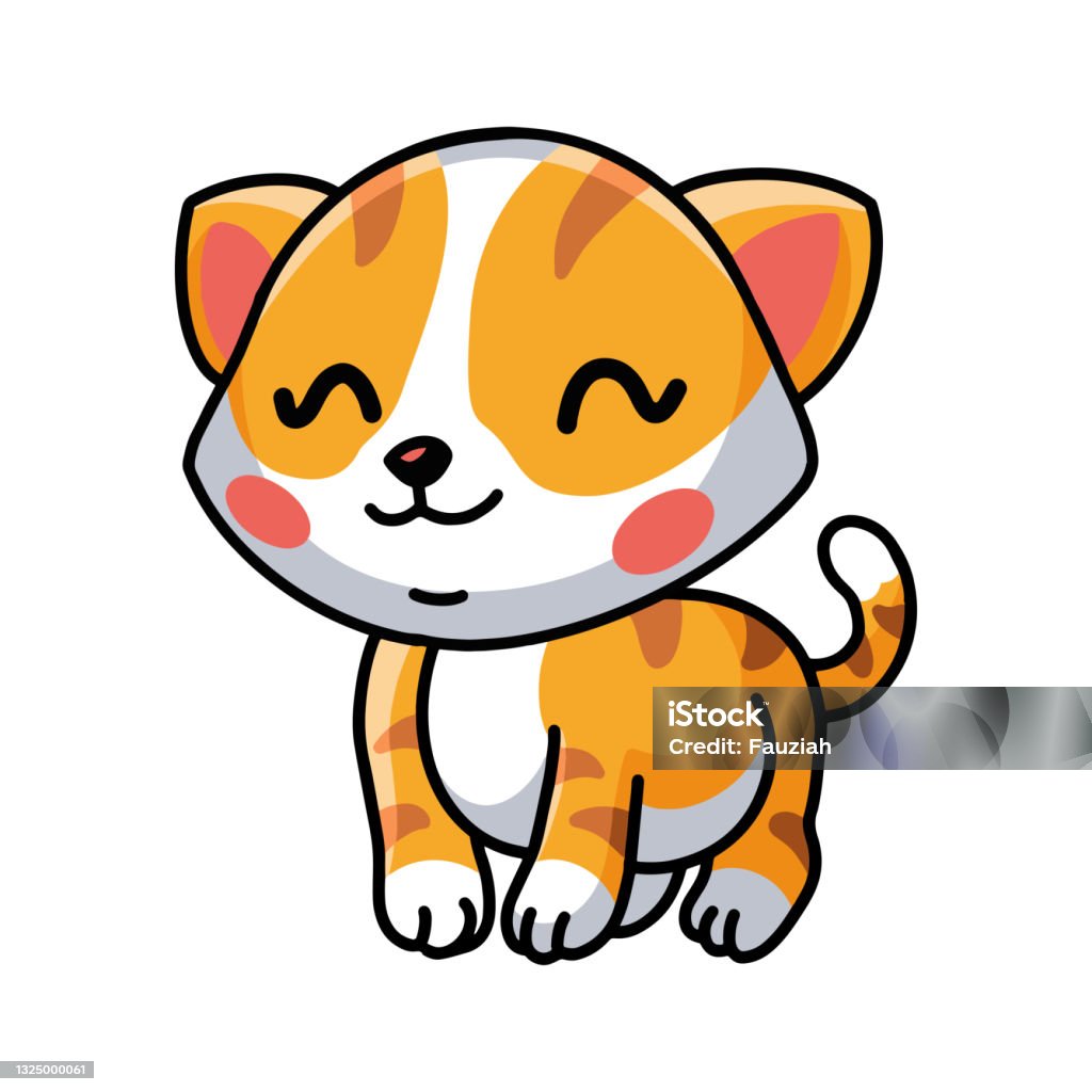 gato laranja de desenho animado em fundo branco 17319952 Vetor no Vecteezy