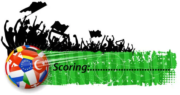 Vector illustration of championship scoring banner