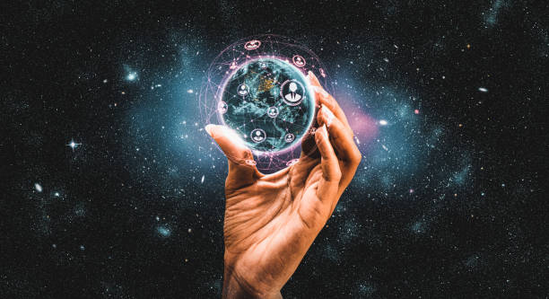 istock Global network connection covering earth with link of innovative perception 1325007895
