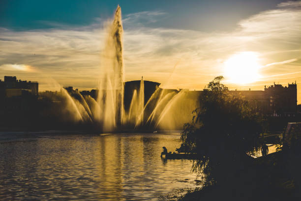 istock a large fountain on a lake 1325013601