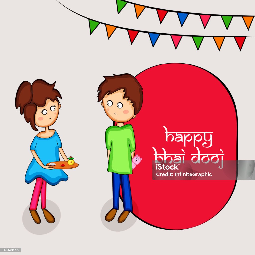 Hindu Festival Bhai Dooj Stock Illustration - Download Image Now ...