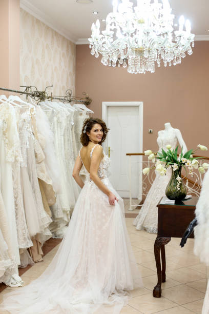 istock Bride in a bridal shop 1325016502