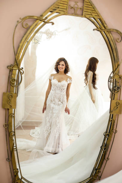 istock Bride in a bridal store 1325017229