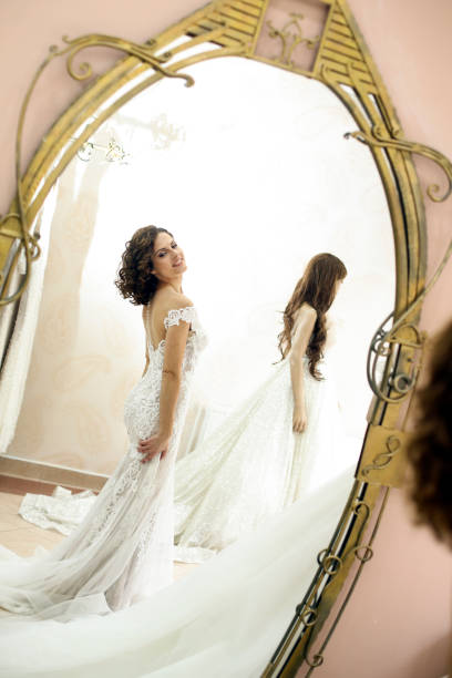 istock Bride in a bridal store 1325017266