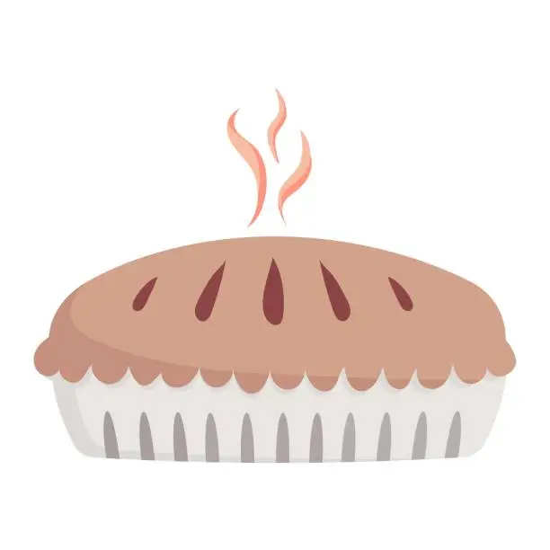 Vector illustration of Apple pie.