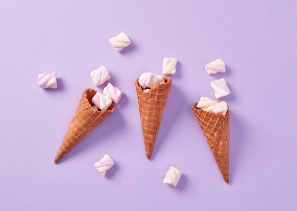 istock Ice cream cones with mars mellows 1325021338