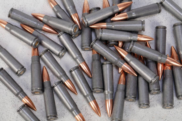 istock kalashnikov ak gun 7,62 mm bullets 1325021418