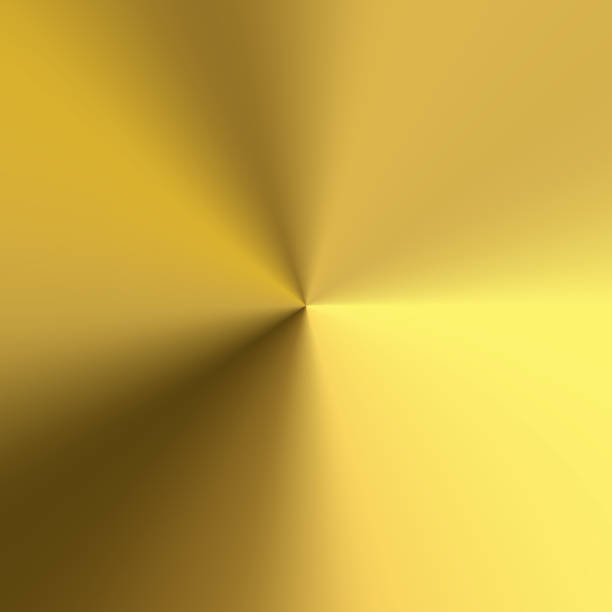 istock Radial polished texture golden metal background. Vector textured technology gold color background with circular polished, brushed concentric texture. Gold, brass, copper or bronze 1325021421