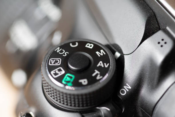 istock Close up of mode dial on digital slr camera 1325024003