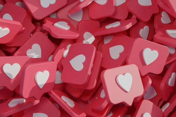 istock 3d render many social network like buttons notifications with icon hearts background 1325028038