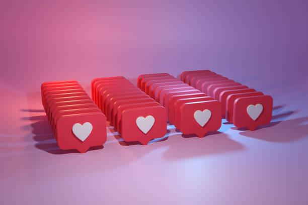istock 3d render many social network like buttons notifications with icon hearts background 1325028184