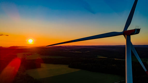 istock Wind turbine in sunset 1325031055
