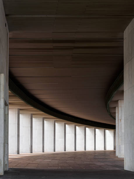 istock architectural gallery - footpath under the roof, geometry in the frame 1325031353