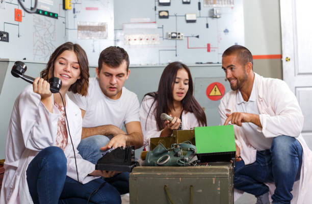 istock Young people in lost room-bunker 1325035021