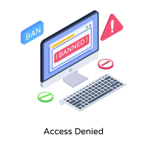 Vector illustration of Access Denied