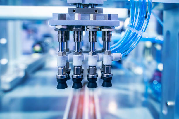 istock robotic pneumatic piston sucker unit on industrial machine,automation compressed air factory production 1325037837