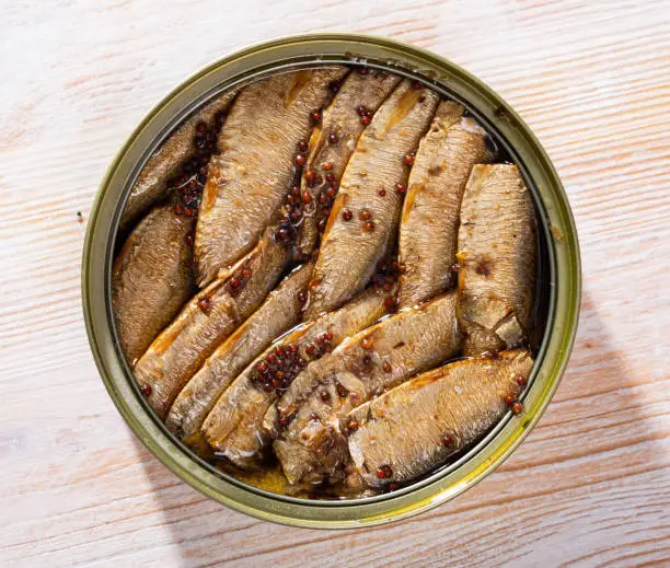 Photo of Small smoked sardines from Riga in oil