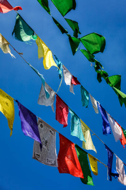 istock Buddhist prayer flags lunga in McLeod Ganj, Himachal Pradesh, India 1325041947