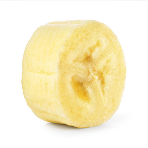 istock Banana slice isolated. Banana slice on white background. With clipping path. Side view. Full depth of field. 1325042106