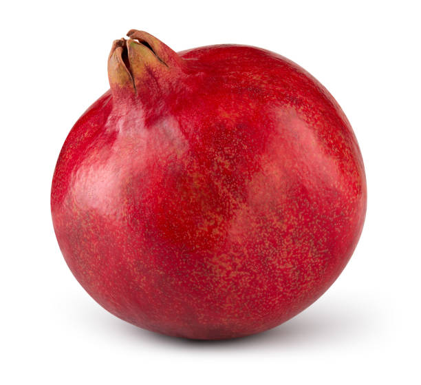 istock Pomegranate isolated. Pomegranate on white background. Whole fruit with clipping path. Full depth of field. 1325042220