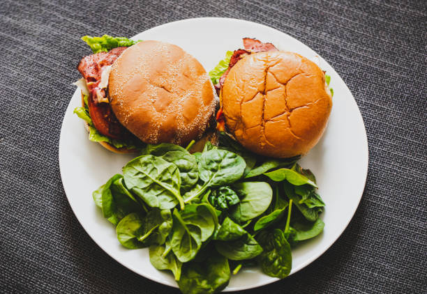 preparing snack at home gourmet hamburger step by step