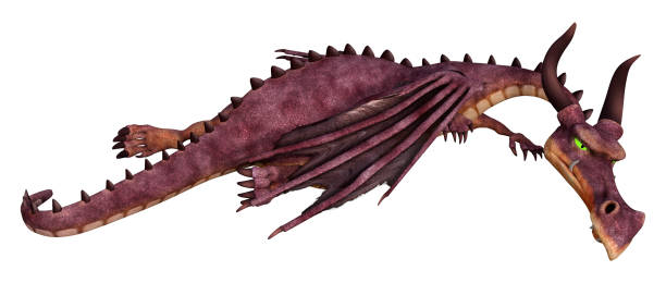 istock 3D illustration fantasy dragon on white 1325044759