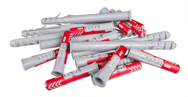 istock Pile of universal expansion plastic anchors isolated on a white background 1325047149