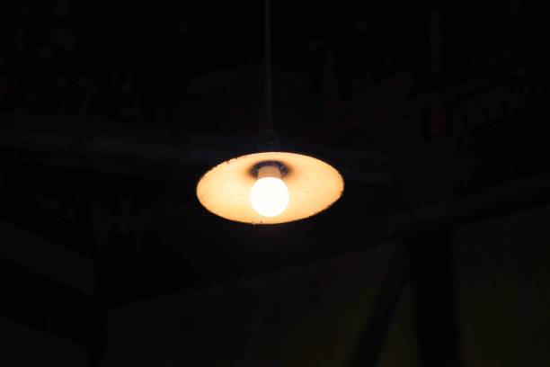 istock Retro lamp in the dark 1325047880