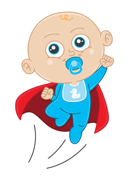 Vetores de Baby Boy Superherói Toddler Kid Superhuman Flat Character Design  e mais imagens de Bebê - iStock