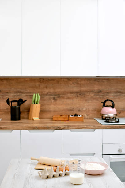 istock interior of kitchen and dough ingredients 1325069945