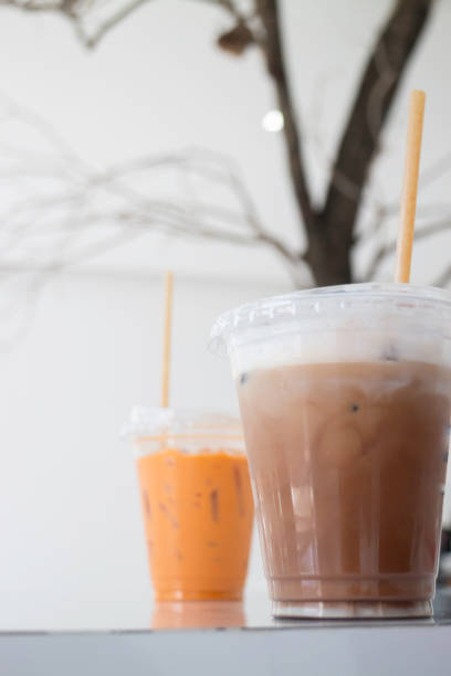istock Iced milk drinks in white coffee shop 1325071712