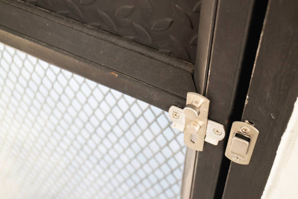 istock Black grunge door in loft room 1325071729