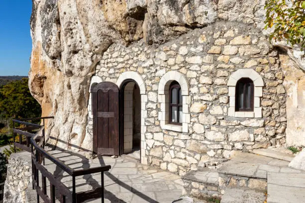 Medieval Basarbovo Rock Monastery dedicated to Saint Dimitar Basarbowski, Ruse Region, Bulgaria