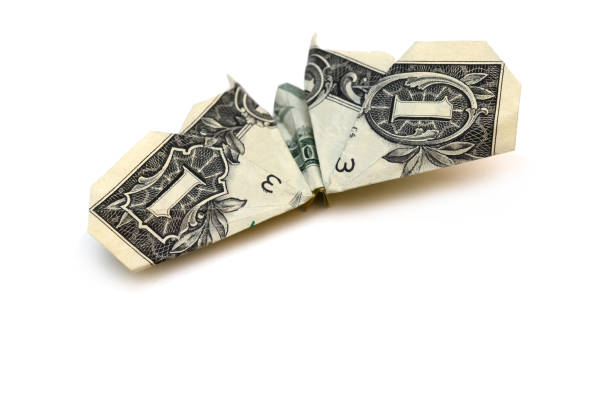 istock A dollar origami butterfly on white 1325072062