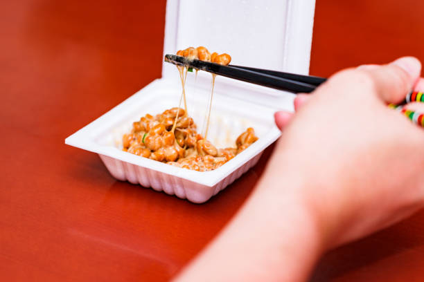istock Japanese stir natto by chopsticks 1325074281