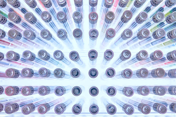 test tube backgrounds - test tube laboratory chemical science imagens e fotografias de stock