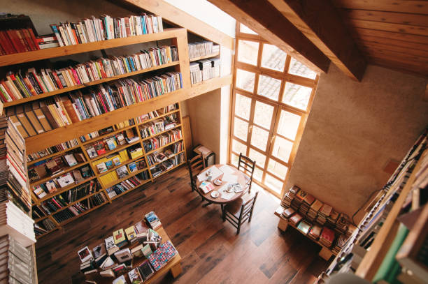 istock Library with wooden furniture 1325078152