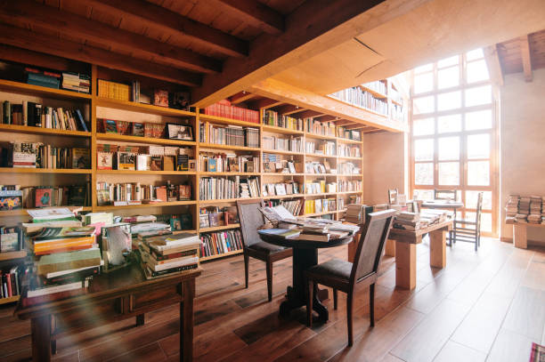 istock Library with wooden furniture 1325078544