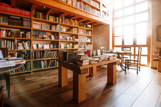istock Library with wooden furniture 1325079656