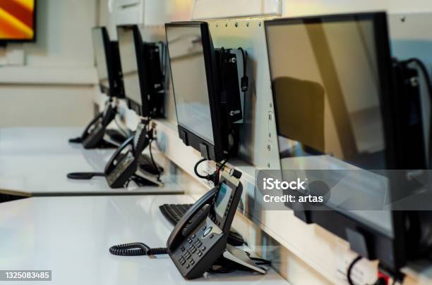 Emergency Call Center Communication Service And Emergency Calls Stock Photo - Download Image Now