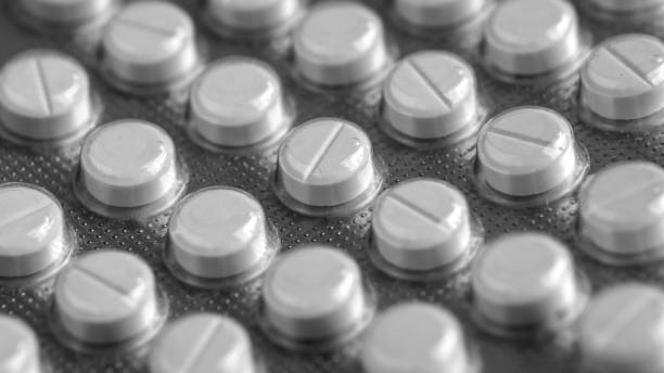 istock Tableted medicine in aluminum packaging with clear plastic. 1325086548