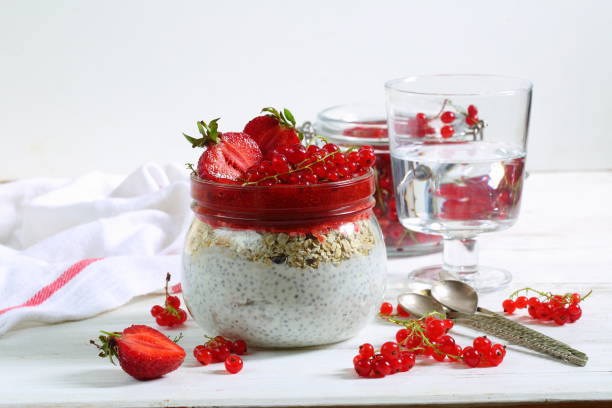 istock Cottage cheese dessert with chia 1325093856