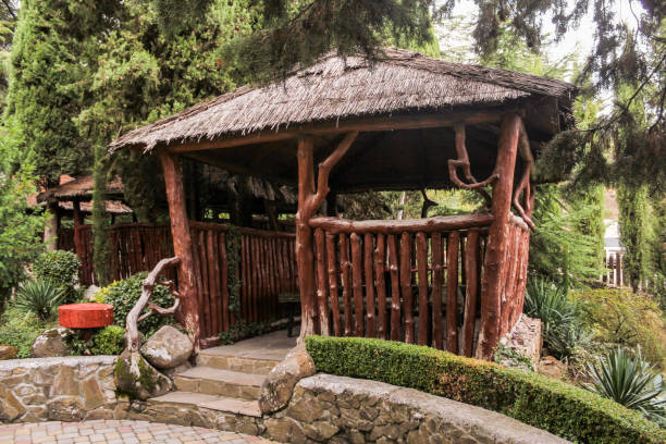 istock Stylish gazebo of the restaurant. 1325101043