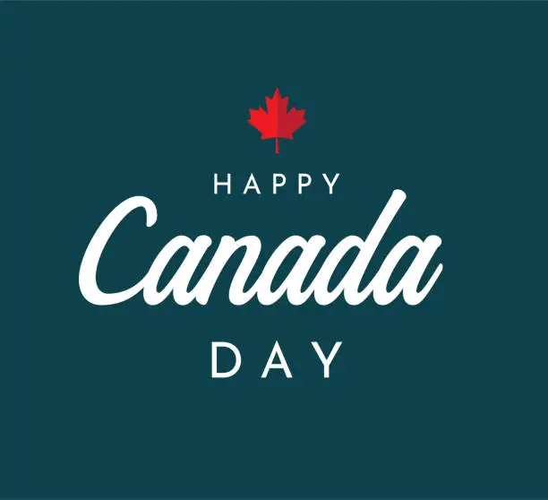 Vector illustration of Canada Day card. Vector