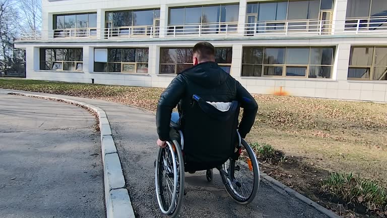 A person with disabilities in a wheelchair