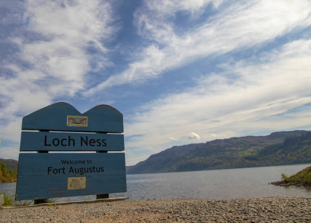 Overlooking Loch Ness in the Scottish Highlands, UK Fort Augustus, Scotland - May 2021: Overlooking Loch Ness in the Scottish Highlands, UK fort augustus stock pictures, royalty-free photos & images