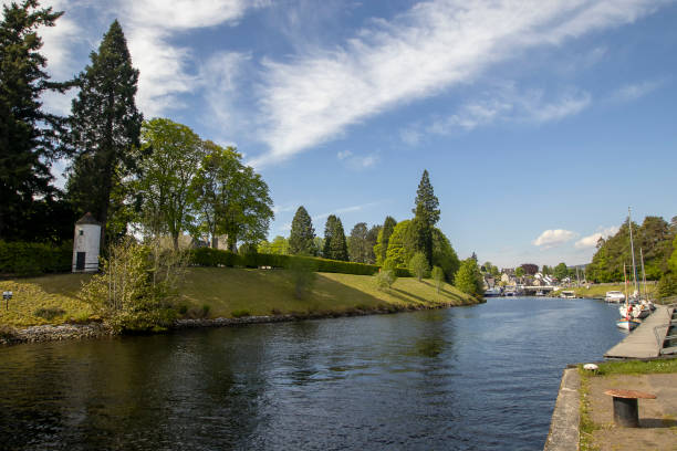 The town of Fort Augustus at the southern end of Loch Ness in the Scottish Highlands, UK The town of Fort Augustus at the southern end of Loch Ness in the Scottish Highlands, UK fort augustus stock pictures, royalty-free photos & images