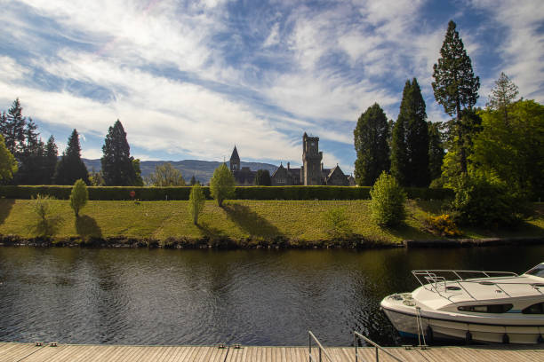 The town of Fort Augustus at the southern end of Loch Ness in the Scottish Highlands, UK The town of Fort Augustus at the southern end of Loch Ness in the Scottish Highlands, UK fort augustus stock pictures, royalty-free photos & images