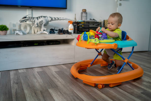 istock Baby in baby walker 1325113355