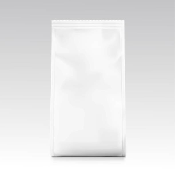 istock Quad seal bag with vertical gussets. Frontal view. High realistic detail. 1325120065
